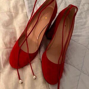 Kate Spade Close Toed Red Heels - Size 8/MED